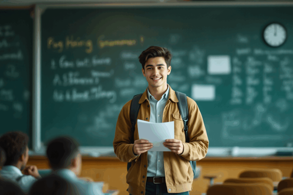 A confident student