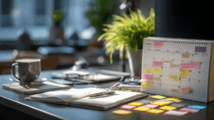 A challenge calendar with daily tasks