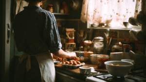 a person making a breakfast