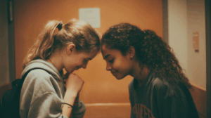 A person reassuring a friend with a promise