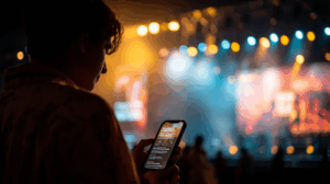 A person on the phone