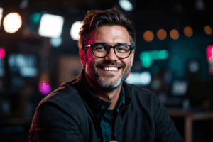 A confident video editor