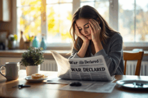 She hadn't seen the news before she left the house.