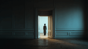 a man inside an empty room