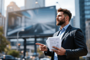 A digital marketer comparing traditional scattergun advertising methods—like billboards and flyers