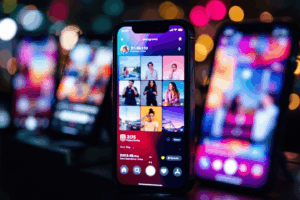 Multiple smartphone screens showing Instagram Stories with countdown timers