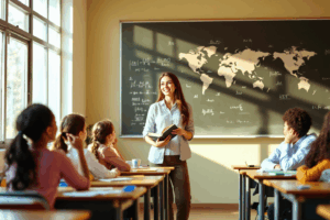 In an educational setting, a teacher