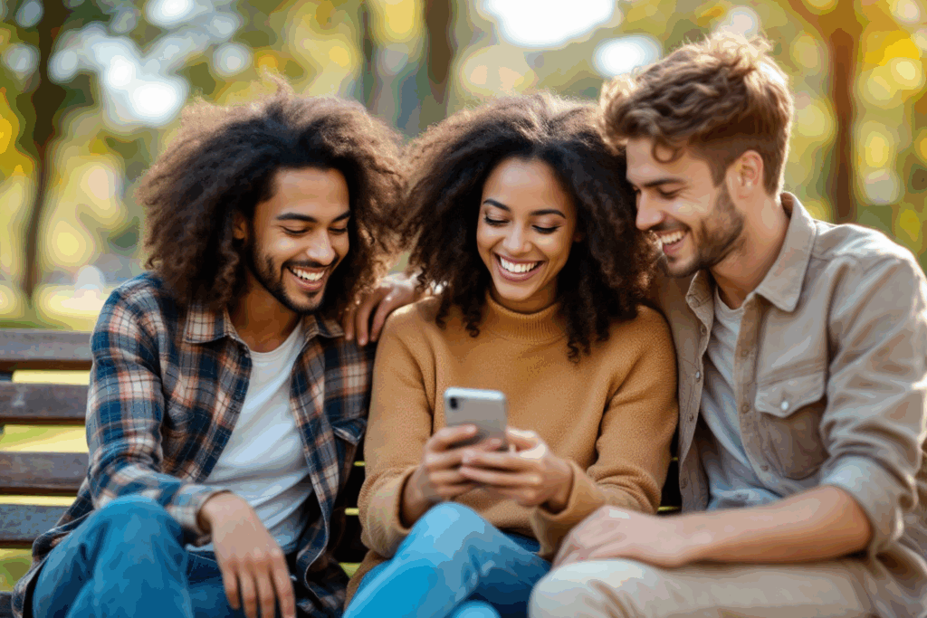 people are engaging with friends and enjoying content