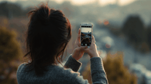 a person using her phone to take videos