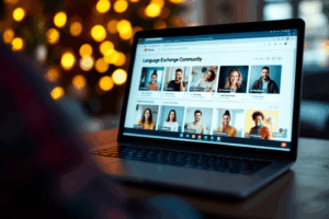 Join an online language forum or social media group