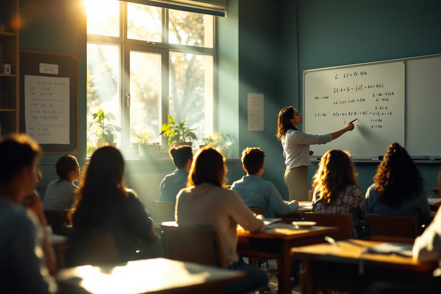 a classroom scene where a teacher is explaining