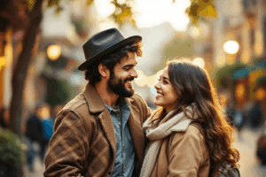 Two people sharing a friendly moment