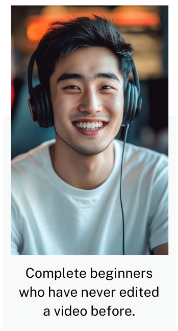 an asian man who loves video editing