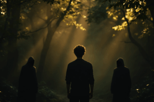 a scenario where someone is in doubt, trying to decide whom to trust